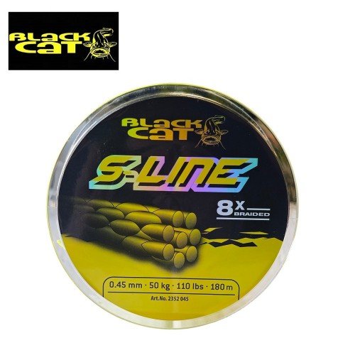 Плетено влакно Black Cat S-Line 8x Braid 180м Плетено влакно Black Cat S-Line 8x Braid 180м