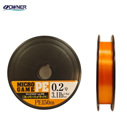 Плетено влакно Owner Micro Game PE x4 Super Hi Light Orange PC-02 150м Плетено влакно Owner Micro Game PE x4 Super Hi Light Orange PC-02 150м