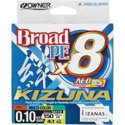 Плетено влакно Owner Broad KIZUNA 8x MultiColor  150м