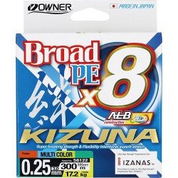 Плетено влакно Owner Broad KIZUNA 8x MultiColor 300м