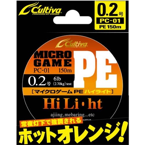 Плетено влакно Owner Micro Game PC-01 Hi Light Fluo Orange 150м Плетено влакно Owner Micro Game PC-01 Hi Light Fluo Orange 150м