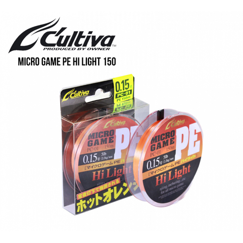 Плетено влакно Owner Micro Game PC-01 Hi Light Fluo Orange 150м Плетено влакно Owner Micro Game PC-01 Hi Light Fluo Orange 150м