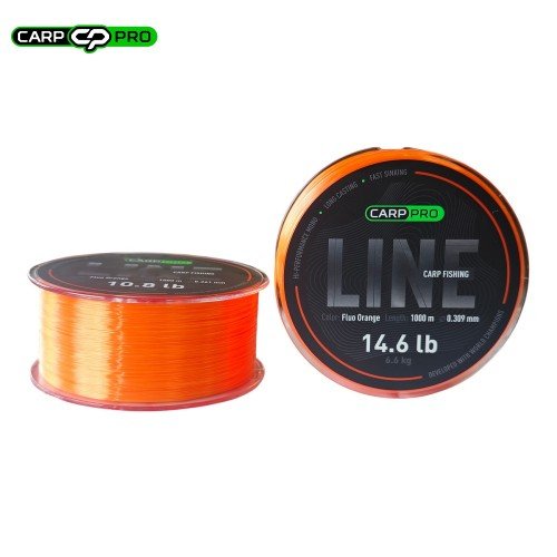 Carp Pro Carp Fishing Line Orange Fluo 1000м