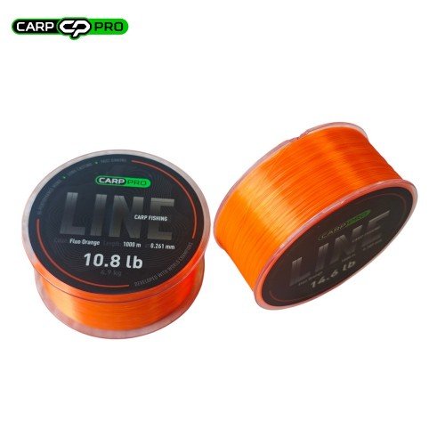 Carp Pro Carp Fishing Line Orange Fluo 1000м