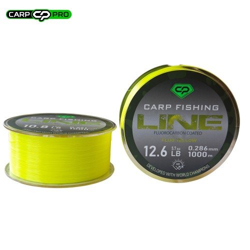 Carp Pro Carp Fishing Line Fluo Yellow 1000м
