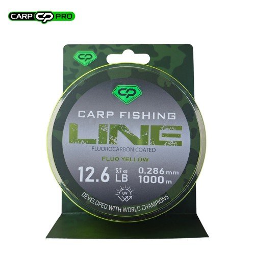 Carp Pro Carp Fishing Line Fluo Yellow 1000м