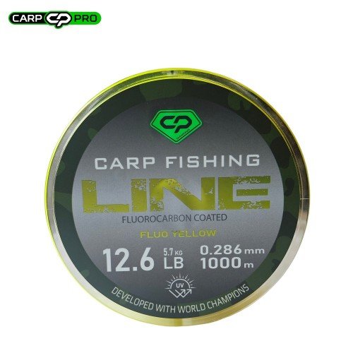 Carp Pro Carp Fishing Line Fluo Yellow 1000м