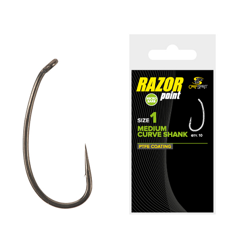 Шаранджийски куки Carp Spirit Razor Point Medium Curve Shank