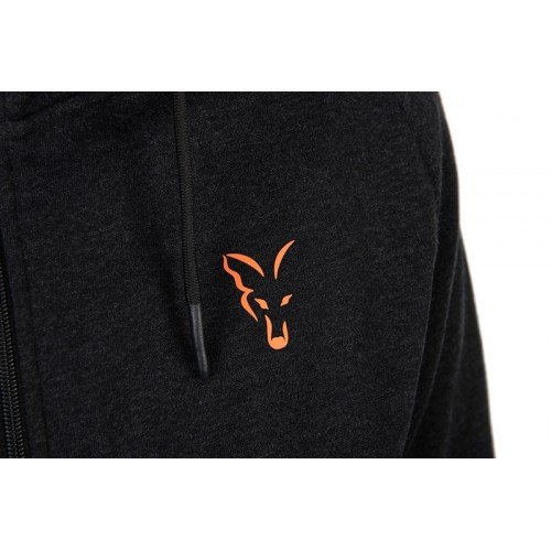 Суичър с качулка Fox Collection Lightweight Hoody Black Orange