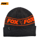 Зимна шапка Fox Collection Black Orange Beanie