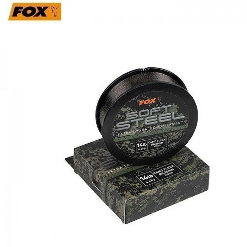 Шаранджийско влакно Fox Soft Steel Extra Tough Mono Camo Fleck Шаранджийско влакно Fox Soft Steel Extra Tough Mono Camo Fleck