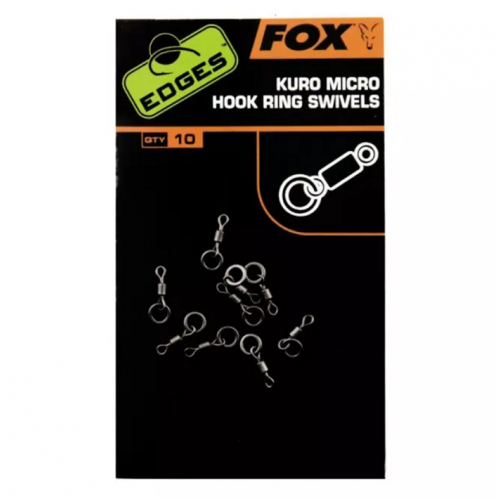 Вирбел за кука с халка FOX Kuro Micro Hook Ring Swivels Вирбел за кука с халка FOX Kuro Micro Hook Ring Swivels