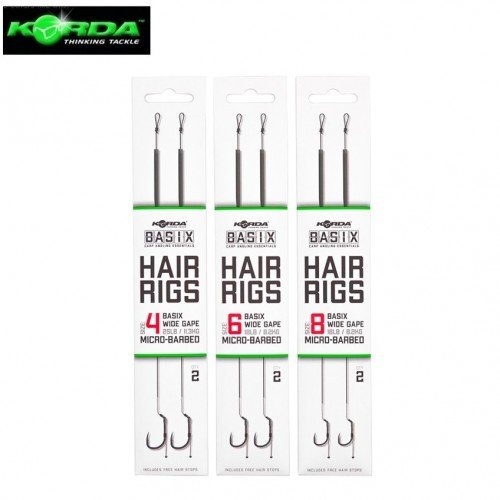 Korda Basix Ready Hair Rigs Wide Gape Micro barbed Korda Basix Ready Hair Rigs Wide Gape Micro barbed