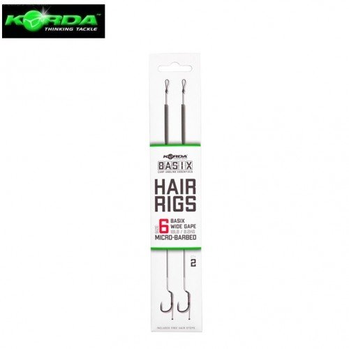 Korda Basix Ready Hair Rigs Wide Gape Micro barbed Korda Basix Ready Hair Rigs Wide Gape Micro barbed