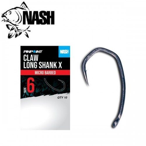 Шаранджийски куки Nash Claw Long Shank X