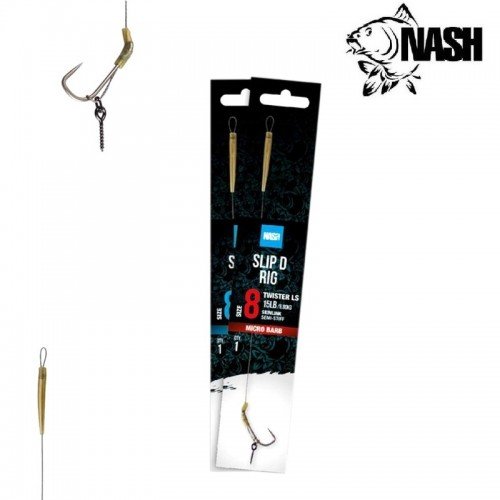 Вързани куки Nash Slip D Rig Вързани куки Nash Slip D Rig