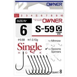 Единични куки за блесна Owner Single Hook S-59