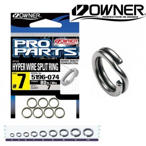 Халки за морски риболов Owner Hyper Wire Pro Parts Split Rings