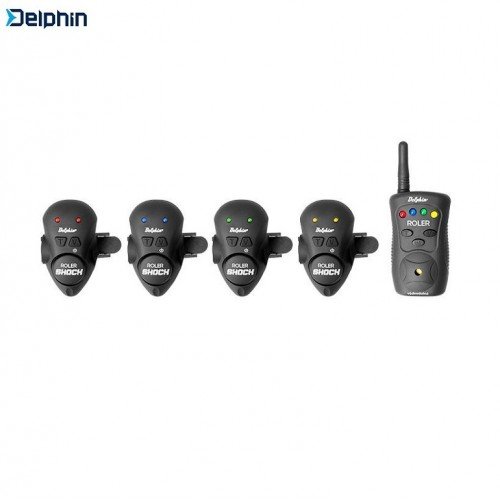 DELPHIN ROLER SHOCK 4+1 Комплект сигнализатори за риболов на сом DELPHIN ROLER SHOCK 4+1 Комплект сигнализатори за риболов на сом