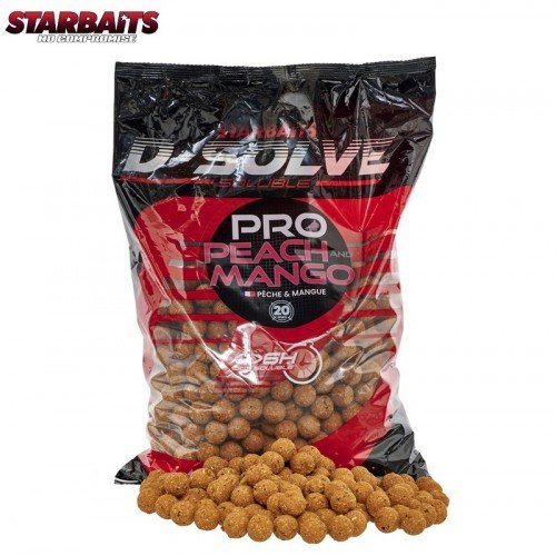 Бързоразтворими топчета StarBaits D-Solve Pro Peach and Mango 2.5кг Бързоразтворими топчета StarBaits D-Solve Pro Peach and Mango 2.5кг